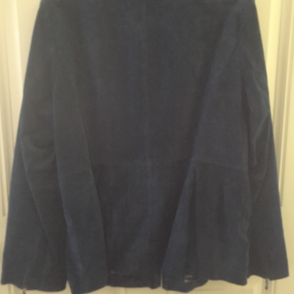 Dennis Basso Blue Leather Jacket - Picture 4 of 6
